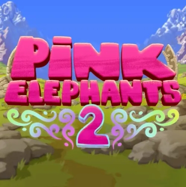 pink elephants slot logo